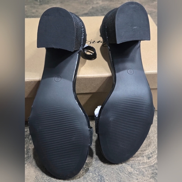 GENSHUO Open Toe Ankle Strap Block Chunky Low Heels #944 - Picture 8 of 15